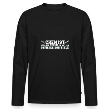 Chemie Lehrer Wissenschaftler Chemieker - Männer Premium Bio Langarmshirt - Schwarz - Vorne - Nico (187cm)