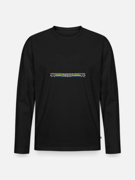 Birthday Josef - Men's Premium Organic Long Sleeve Shirt - black