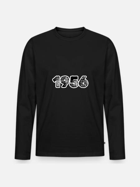 1956 - Männer Premium Bio Langarmshirt - Schwarz