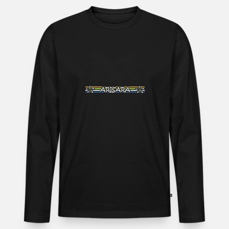 Arisara - Männer Premium Bio Langarmshirt - Schwarz