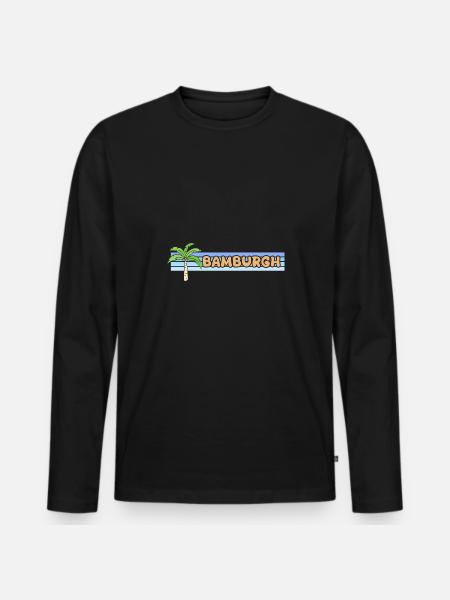 Geschenk für Bamburgh - Männer Premium Bio Langarmshirt - Schwarz