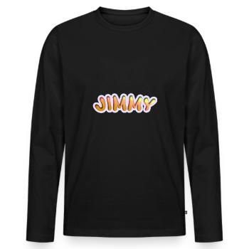 Job Jimmy - Men's Premium Organic Long Sleeve Shirt - black - Front - Nico (187cm)