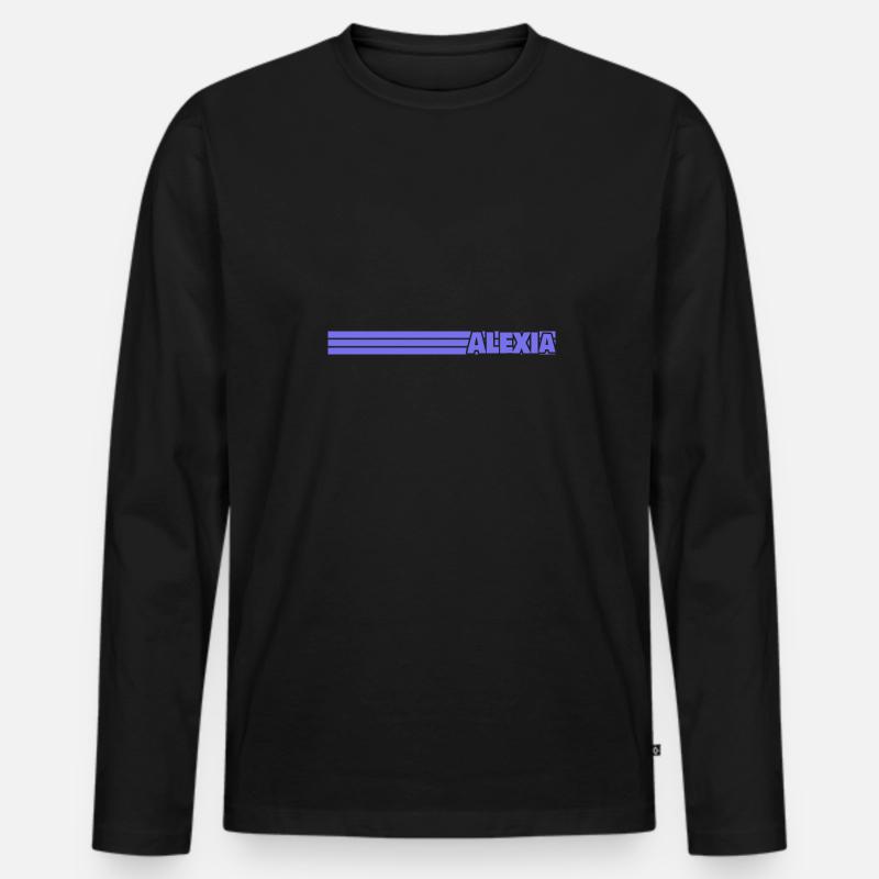 Style Alexia - Männer Premium Bio Langarmshirt - Schwarz