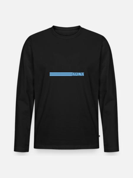 Style Alina - T-shirt manches longues Premium bio Homme - noir