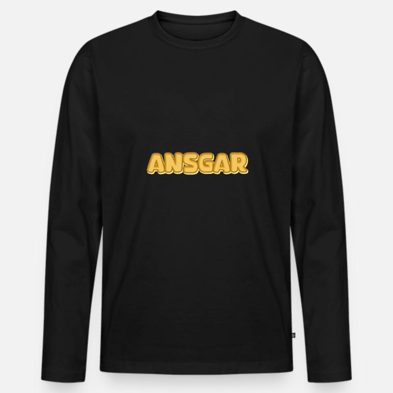 Ansgar Ansgar - Männer Premium Bio Langarmshirt - Schwarz