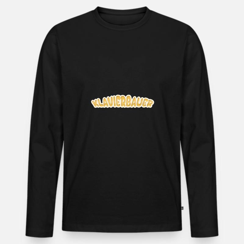 Klavierbauer - Männer Premium Bio Langarmshirt - Schwarz