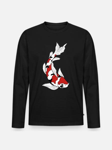 Koi Carp - Men's Premium Organic Long Sleeve Shirt - black