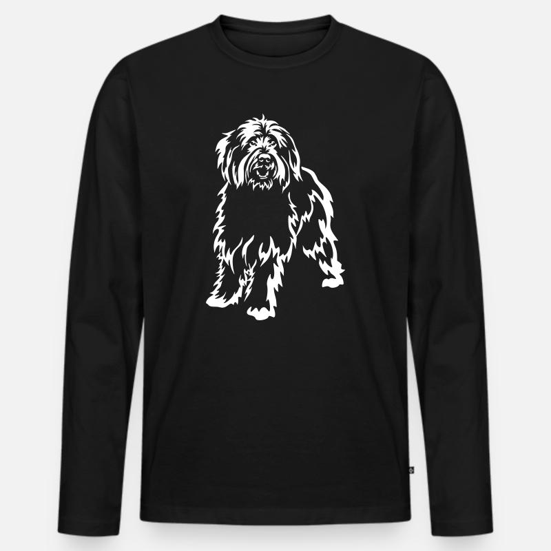 Schafpudel "Black Edition" - Männer Premium Bio Langarmshirt - Schwarz