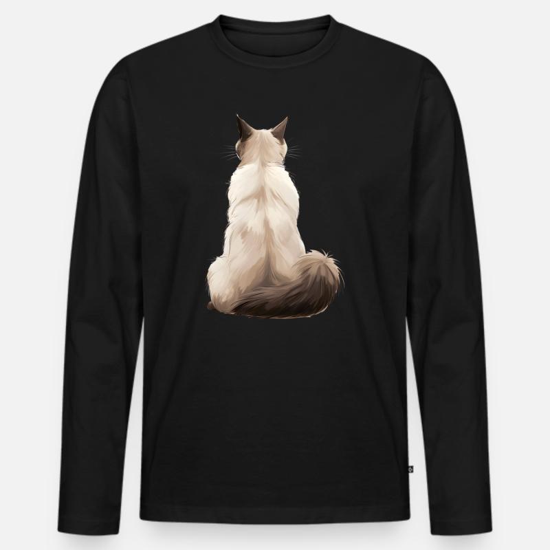 Balinesisch - Männer Premium Bio Langarmshirt - Schwarz
