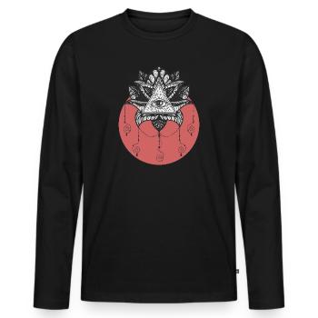 Mystical All Seeing Eye Design - Men's Premium Organic Long Sleeve Shirt - black - Front - Nico (187cm)