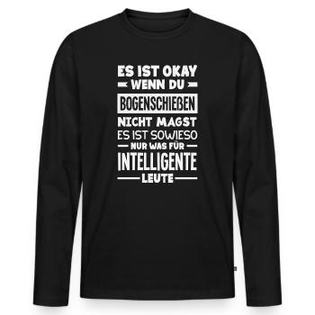 I go archery - Men's Premium Organic Long Sleeve Shirt - black - Front - Nico (187cm)