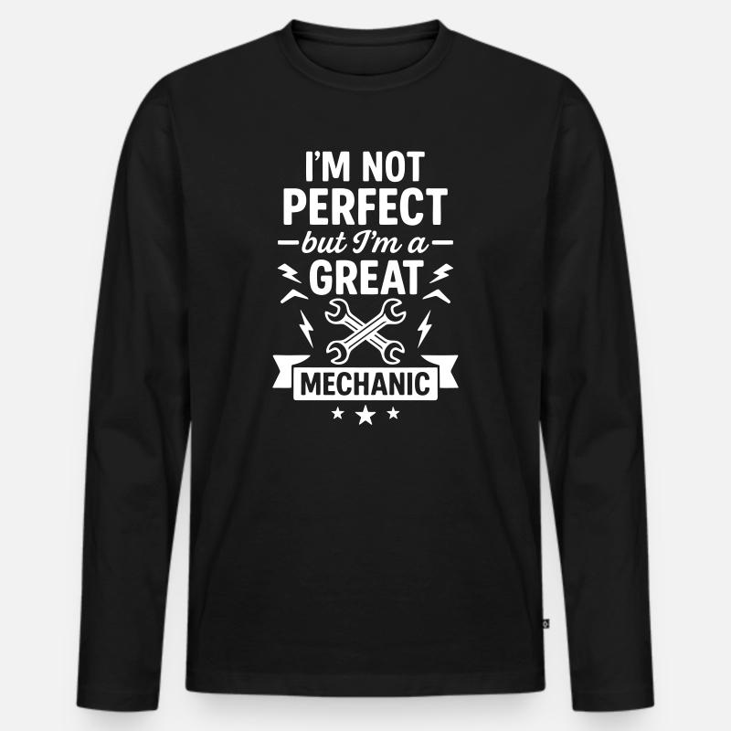 Super Mechanic Tools Garage - Männer Premium Bio Langarmshirt - Schwarz