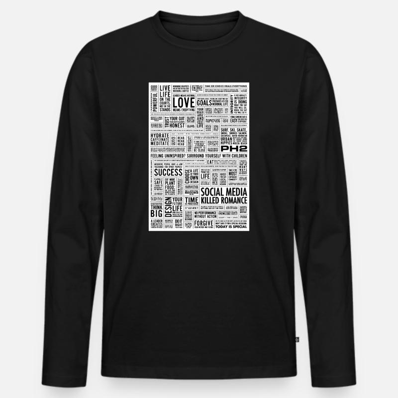 manifest - Männer Premium Bio Langarmshirt - Schwarz