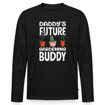 Cadeaux pour les jardins et les amoureux des plantes - T-shirt manches longues Premium bio Homme - noir - Devant - Nico (187cm)