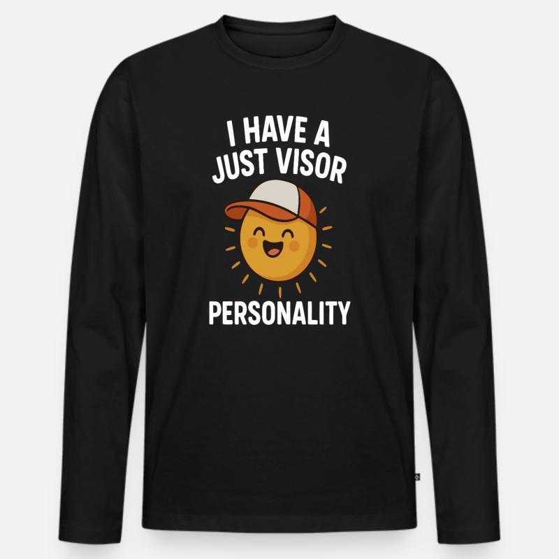 Sonnen-Persönlichkeit  - Männer Premium Bio Langarmshirt - Schwarz