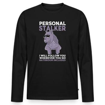 Cane Corso - Men's Premium Organic Long Sleeve Shirt - black - Front - Nico (187cm)