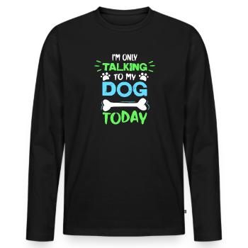 I am Not Single i Have a Dog Lover Classic Gift - Men's Premium Organic Long Sleeve Shirt - black - Front - Nico (187cm)