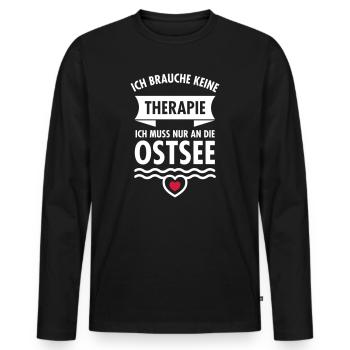 Therapie Ostsee - Men's Premium Organic Long Sleeve Shirt - black - Front - Nico (187cm)