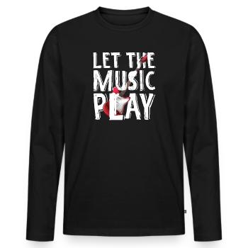 Guitariste guitariste guitariste musicien musique - T-shirt manches longues Premium bio Homme - noir - Devant - Nico (187cm)