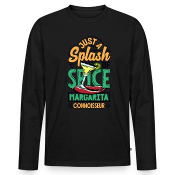 Just a Splash of Spice: Margarita Connoisseur. - Männer Premium Bio Langarmshirt - Schwarz - Vorne - Nico (187cm)