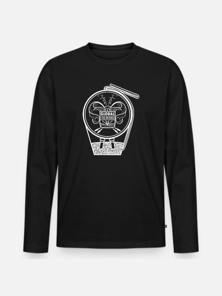Global Feuerwerk Pyro Shell - Männer Premium Bio Langarmshirt - Schwarz