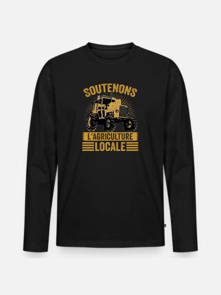Let's support local agriculture - Men's Premium Organic Long Sleeve Shirt - black