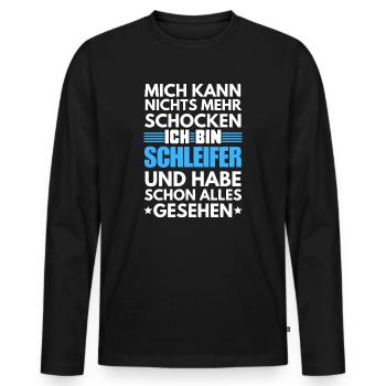 Non-Shockable Grinder - Men's Premium Organic Long Sleeve Shirt - black - Front - Nico (187cm)