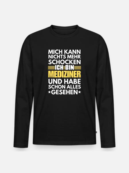 Médecin non choquable - T-shirt manches longues Premium bio Homme - noir