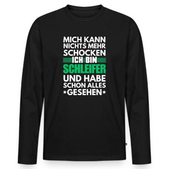 Non-Shockable Grinder - Men's Premium Organic Long Sleeve Shirt - black - Front - Nico (187cm)