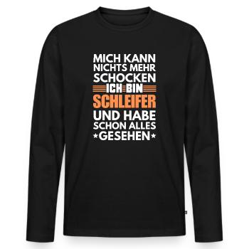 Non-Shockable Grinder - Men's Premium Organic Long Sleeve Shirt - black - Front - Nico (187cm)