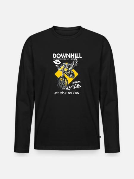 Downhill - T-shirt manches longues Premium bio Homme - noir