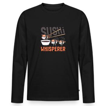 Japanese Food Lover Sushi Whisperer Sushi - Männer Premium Bio Langarmshirt - Schwarz - Vorne - Nico (187cm)