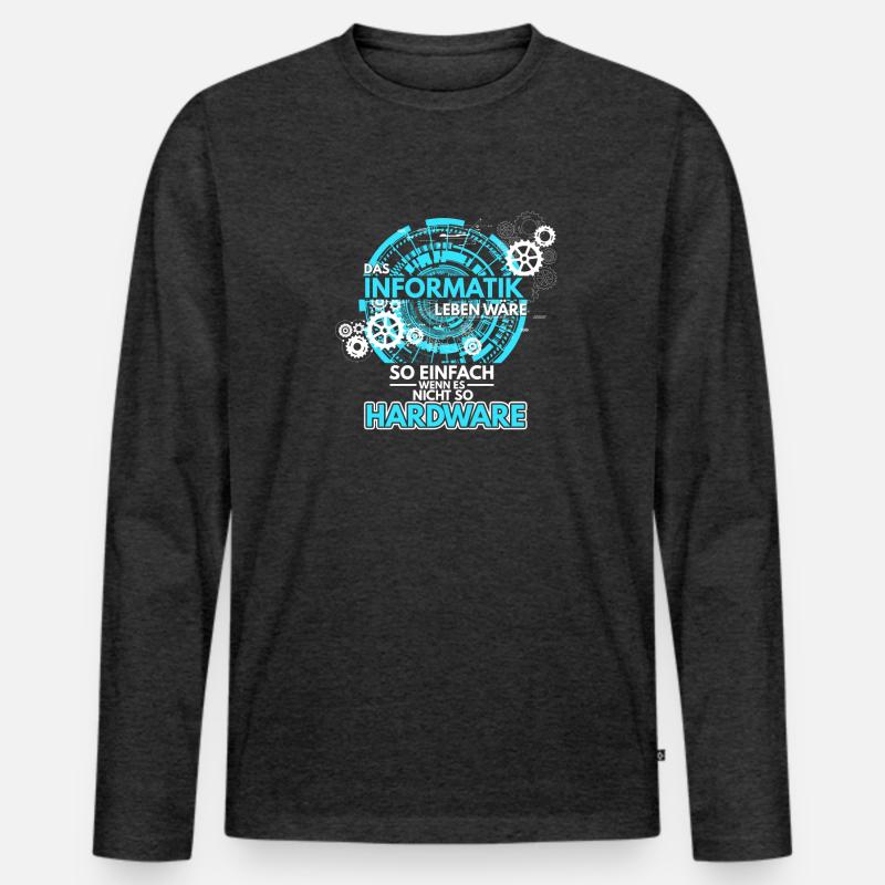 Informatik Programmierer Informatiker Hardware Sof Männer Premium Bio Langarmshirt
