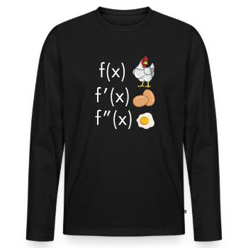 Mathematiker Integral Mathe Spruch Ableitung leich - Männer Premium Bio Langarmshirt - Schwarz - Vorne - Nico (187cm)