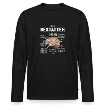 BESTATTER Spruch Beruf Sarkasmus Lustig Humor - Männer Premium Bio Langarmshirt - Schwarz - Vorne - Nico (187cm)
