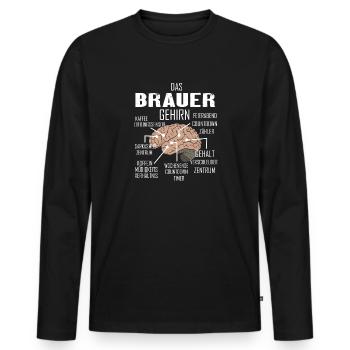 BRAUER Spruch Beruf Sarkasmus Lustig Humor - Männer Premium Bio Langarmshirt - Schwarz - Vorne - Nico (187cm)