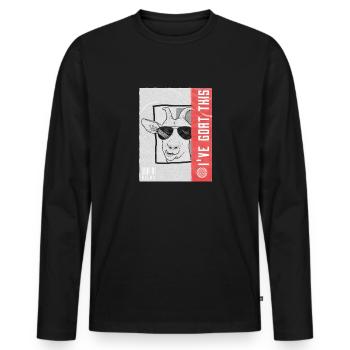 Relax i've Goat this Funny Sarcasm Goat Pun - Männer Premium Bio Langarmshirt - Schwarz - Vorne - Nico (187cm)
