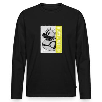 Punk rubber duck toy Sarcasm Quote - Männer Premium Bio Langarmshirt - Schwarz - Vorne - Nico (187cm)