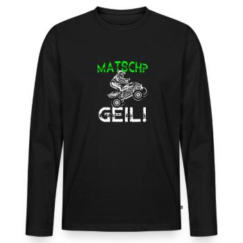 Quad Bike Biker Quad Zubehör Quad Geschenk Matsch - Männer Premium Bio Langarmshirt - Schwarz - Vorne - Nico (187cm)