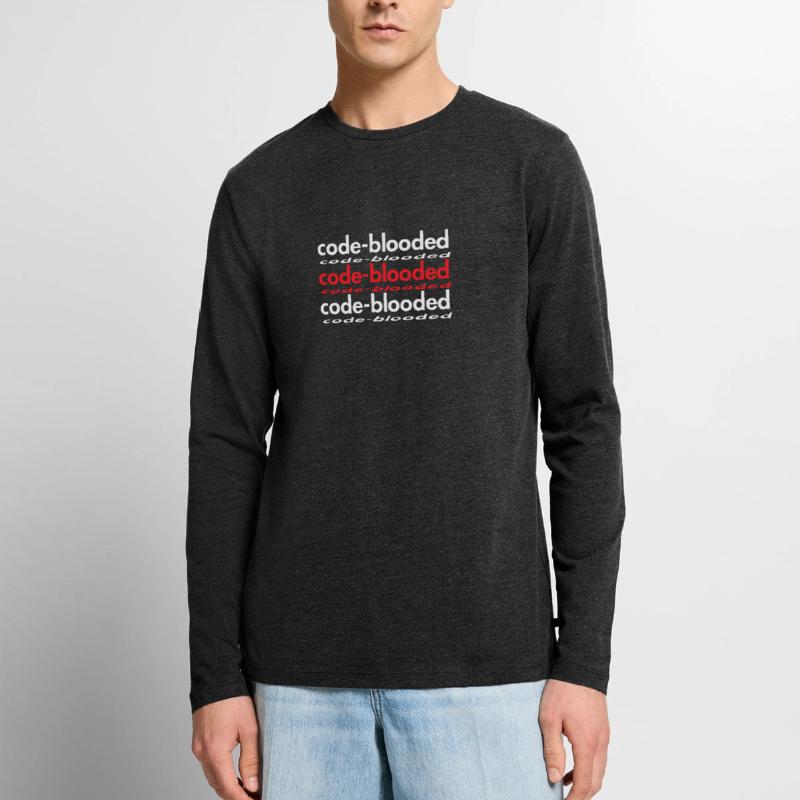 Code Blooded Programmeur Codage Informatique T-shirt manches longues Premium bio Homme