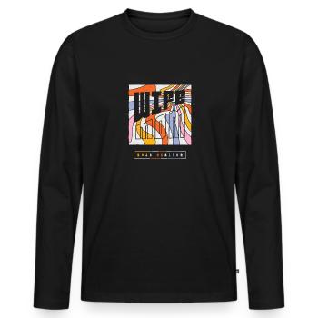 Wife Mom Boss Realtor Female Career Agents Retro - Men's Premium Organic Long Sleeve Shirt - black - Front - Nico (187cm)