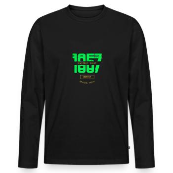 Awesome Since 1957 Mostly Original Parts Birthday - Männer Premium Bio Langarmshirt - Schwarz - Vorne - Nico (187cm)