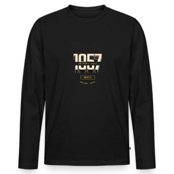 Awesome Since 1957 Mostly Original Parts Birthday - Männer Premium Bio Langarmshirt - Schwarz - Vorne - Nico (187cm)