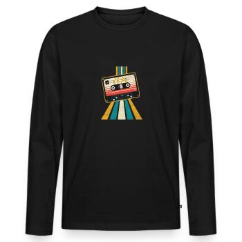 Funky Souls Retro Vintage Best Of 1970 Bande - T-shirt manches longues Premium bio Homme - noir - Devant - Nico (187cm)