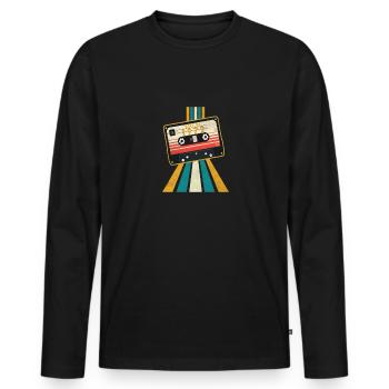Funky Souls Retro Vintage Best Of 1972 Bande - T-shirt manches longues Premium bio Homme - noir - Devant - Nico (187cm)