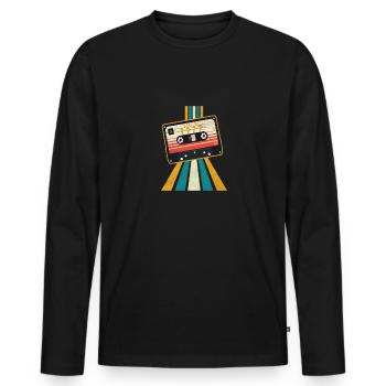Funky Souls Retro Vintage Best Of 1977 Bande - T-shirt manches longues Premium bio Homme - noir - Devant - Nico (187cm)