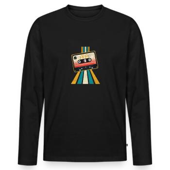 Funky Souls Retro Vintage Best Of 1991 Bande - T-shirt manches longues Premium bio Homme - noir - Devant - Nico (187cm)