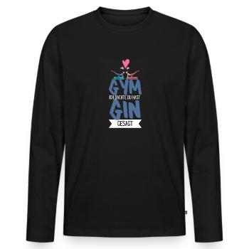 Tonic Sans alcool est en quelque sorte Ginlos Gin - T-shirt manches longues Premium bio Homme - noir - Devant - Nico (187cm)