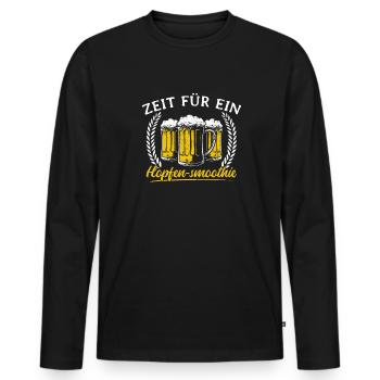 Hopfen Schmoothie Bier Kneipen Fans Geschenk Biert - Männer Premium Bio Langarmshirt - Schwarz - Vorne - Nico (187cm)