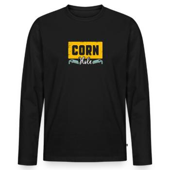 Cornhole - T-shirt manches longues Premium bio Homme - noir - Devant - Nico (187cm)